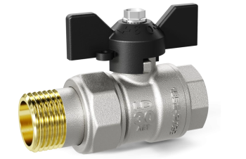 Кран шаровый латунныйLD Pride  вода ВР/ВР Ду 15 (1/2") Ру 40 бабочка американка