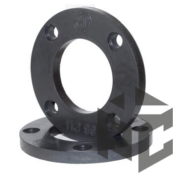 Фланец с полимерным покрытием Ду 100 (ПЭ 110) Ру 10-16 (5 мм) Техкомплект от производителя "Рускон"