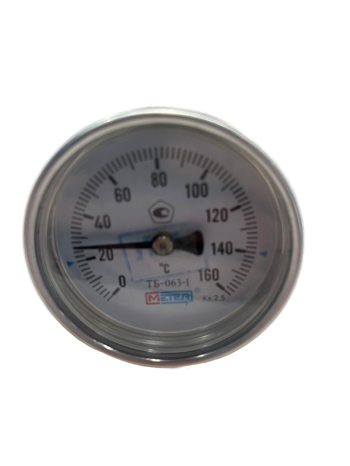 Термометр биметаллический ТБ 63 160С Дк63 L-80 G1/2 осевой Метер