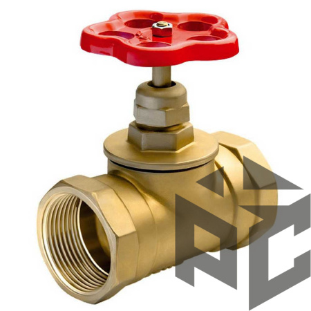 Клапан (вентиль) запорный латунный 15б1п Ду 40 (1 1/2") Ру 16 от производителя "Рускон"
