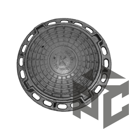 Люк чугун Т (тяжелый) (К) Ду840х100мм (25т) 4-х ушковый Сантехпром от производителя "Рускон"